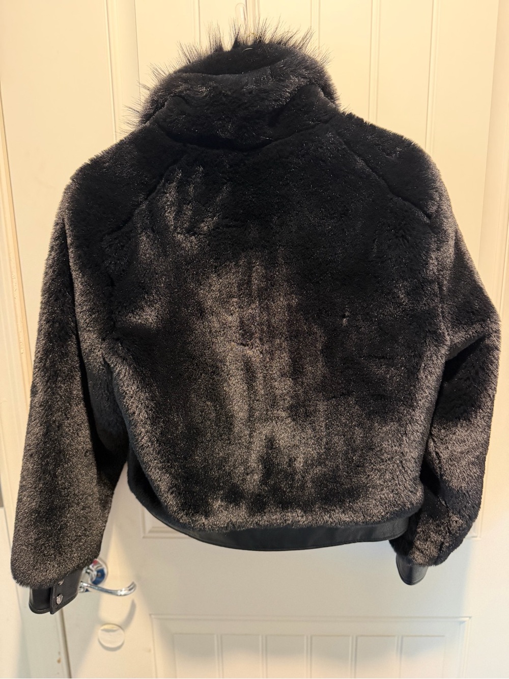 Blank NYC Black Faux-Fur Teddy Jacket with Plush Collar - Picture 5 of 6
